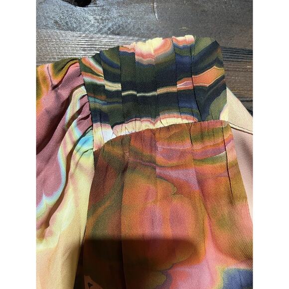 Marie Oliver Dress M Mila Malachite NWT Fall Bold Psychedelic Boho Hippie - Picture 5 of 16